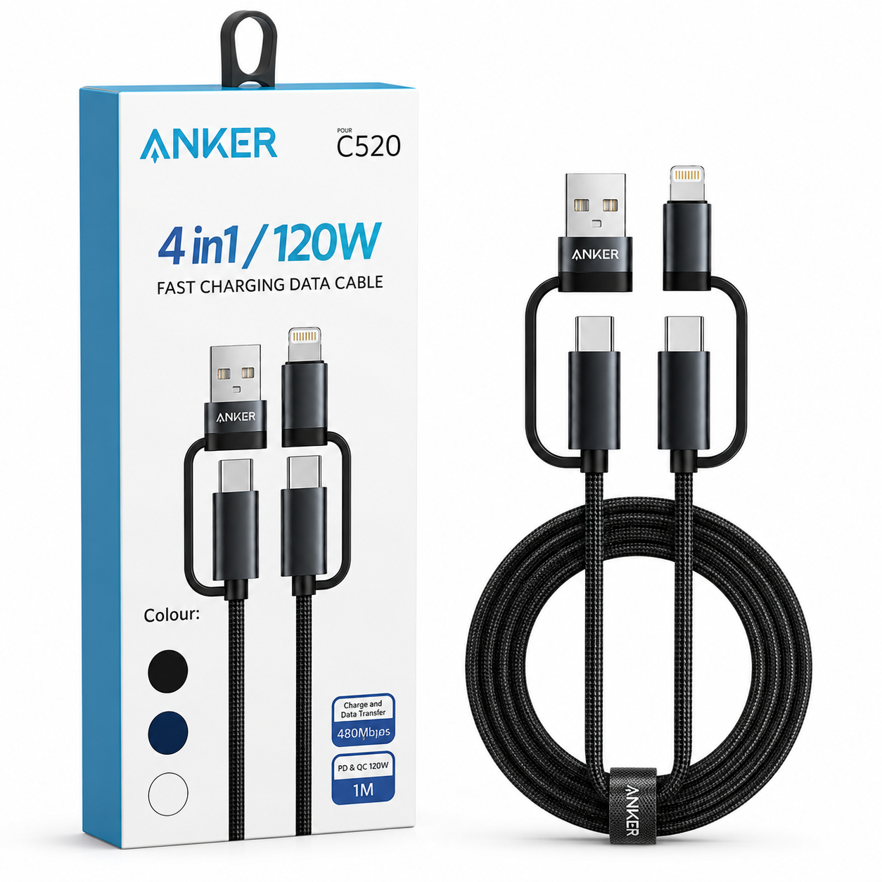 Câble ANKER C520 4-en-1 120W