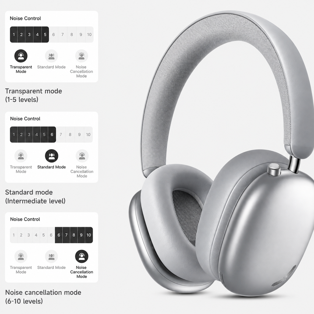 hoco w63 | casque sans fil bluetooth anc avec apprend